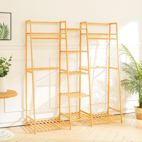 Bamboo wooden clothes rail - bamboo,