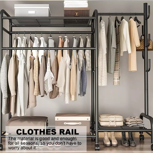 Heavy duty double clothes rail - duty,