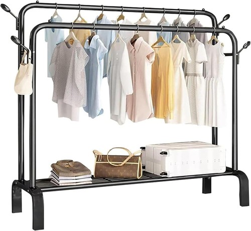 Heavy duty double clothes - duty, rail