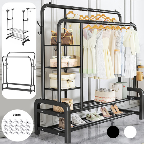 Double heavy duty clothes rail - double,