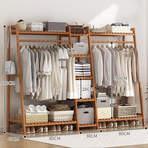 Heavy duty double clothes - duty, rail